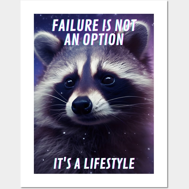 Funny Aesthetic Trash Panda Raccoon Internet Meme Wall Art by TenchiMasaki